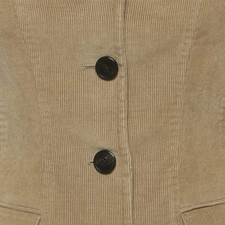 Pre Owned Dolce & Gabbana Brown Corduroy Single Breasted Blazer M 