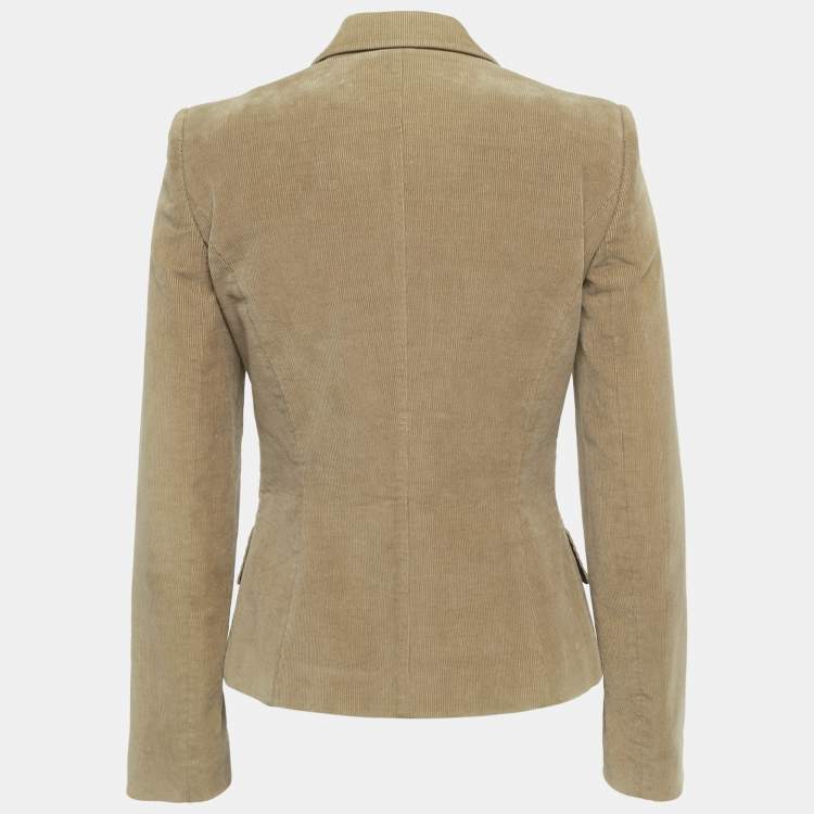 Pre Owned Dolce & Gabbana Brown Corduroy Single Breasted Blazer M 