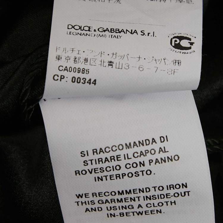 Pre Owned Dolce & Gabbana Black Floral Jacquard Crystal Detail Mini Dress M