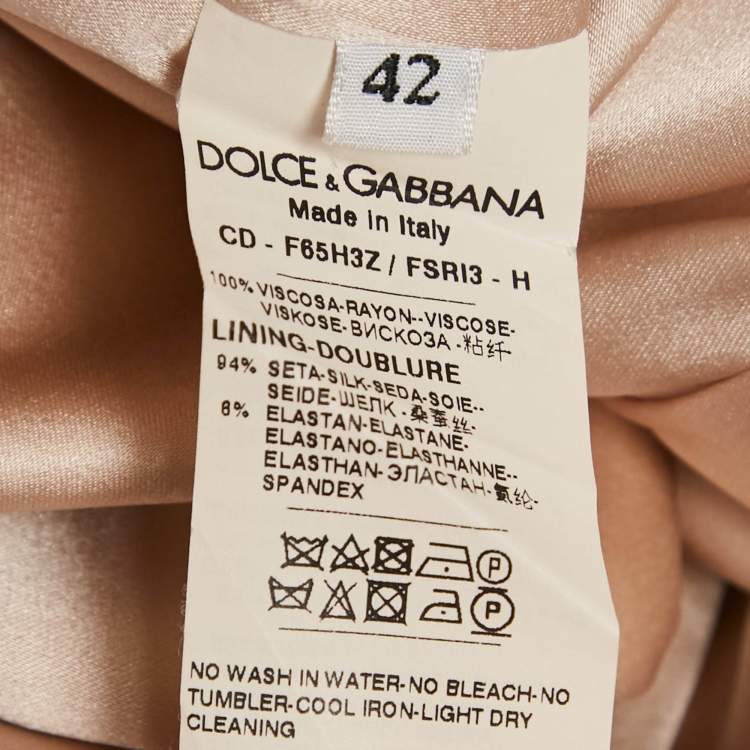 Pre Owned Dolce & Gabbana Pink Floral Print Silk Mini Dress M