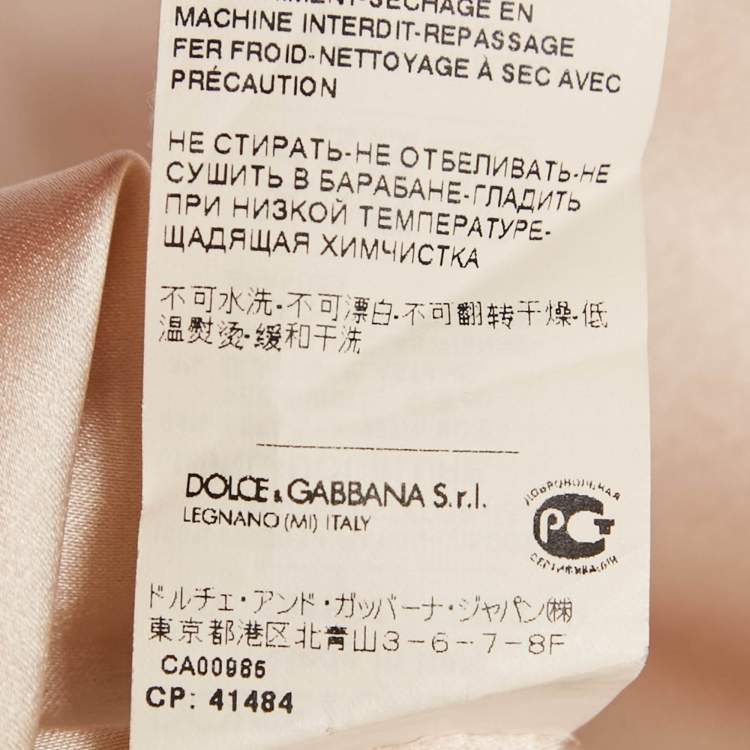 Pre Owned Dolce & Gabbana Pink Floral Print Silk Mini Dress M