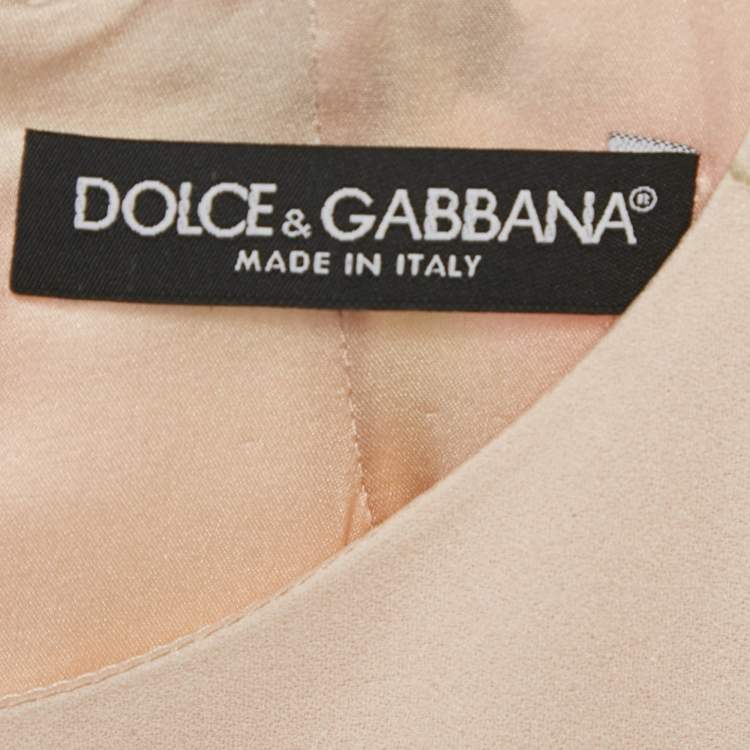 Pre Owned Dolce & Gabbana Pink Floral Print Silk Mini Dress M
