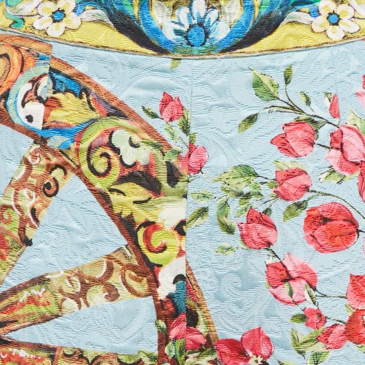 Pre Owned Dolce & Gabbana Multicolor Printed Jacquard Shorts S