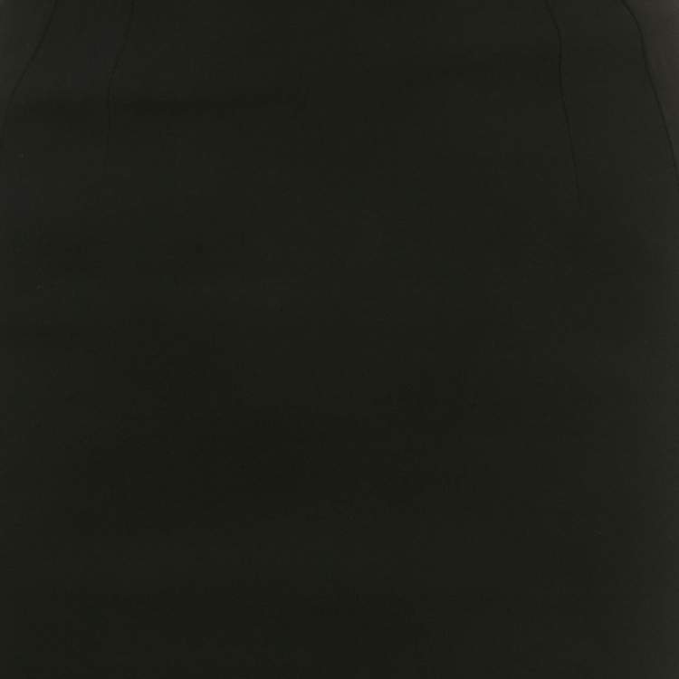 Pre Owned Dolce & Gabbana Black Crepe Pencil Skirt XS 