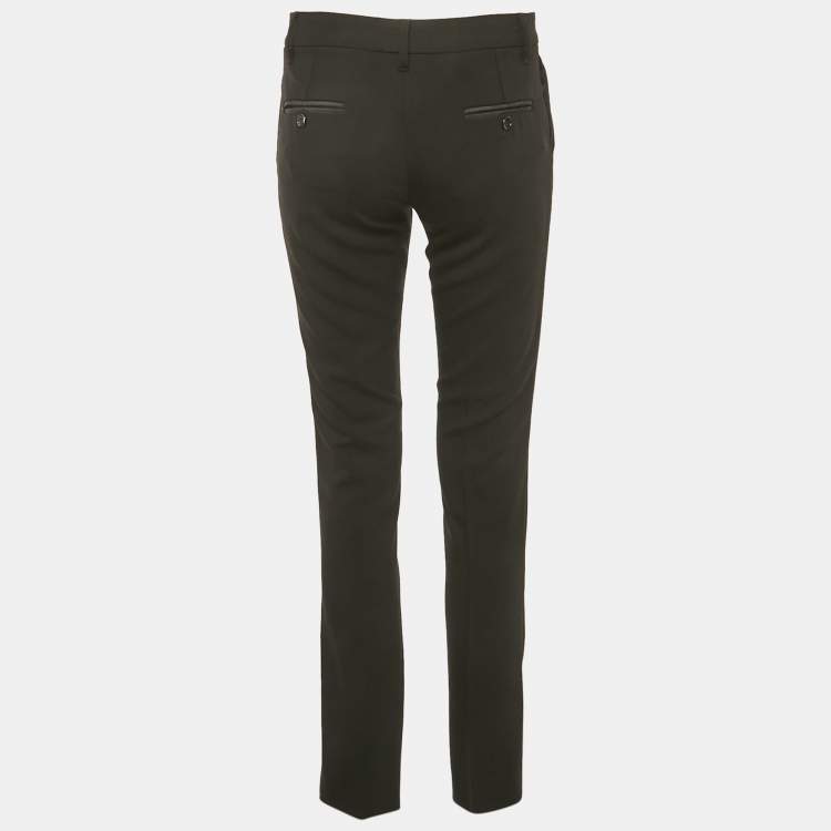Pre Owned Dolce & Gabbana Black Wool Blend Formal Trousers S