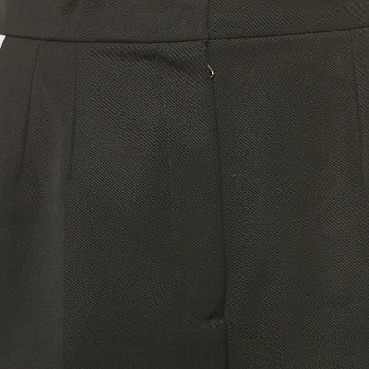 Pre Owned Dolce & Gabbana Black Gabardine Tapered Trousers S