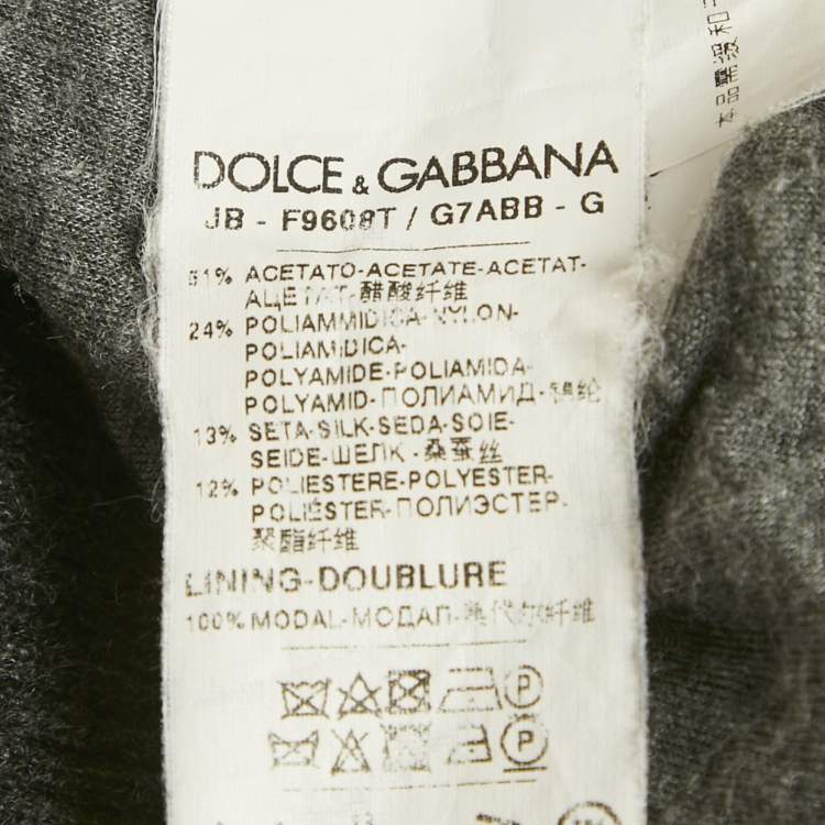 Pre Owned Dolce & Gabbana Burgundy Jacquard Sweatshirt M