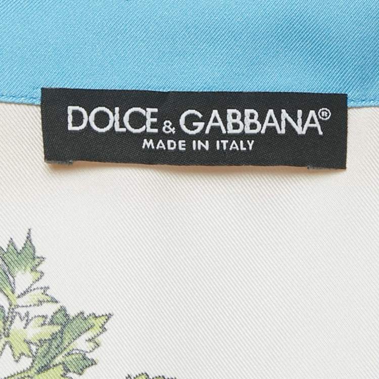 Pre Owned Dolce & Gabbana Multicolor Printed Silk Tie -Up Front Blouse M
