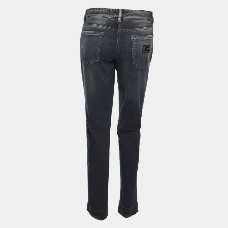 Pre Owned Dolce & Gabbana Blue Washed Denim Jeans M