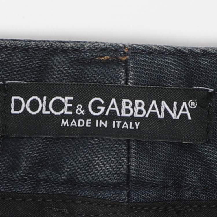 Pre Owned Dolce & Gabbana Blue Washed Denim Jeans M