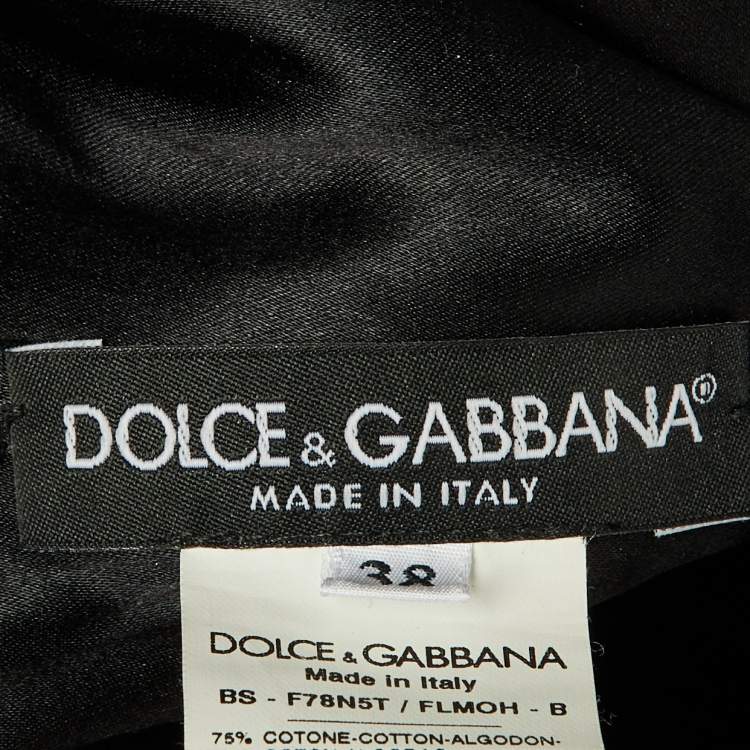 Pre Owned Dolce & Gabbana Black Lace Corset Top S