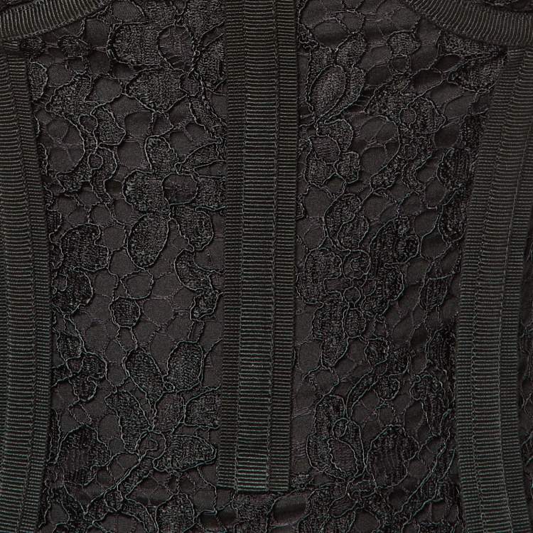 Pre Owned Dolce & Gabbana Black Lace Corset Top S