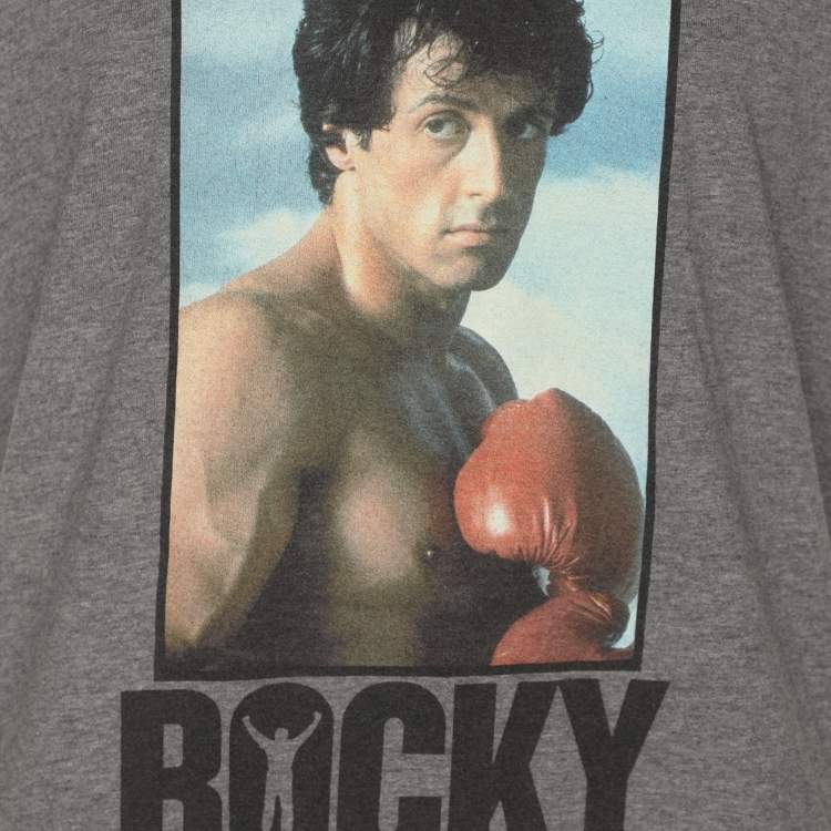 Pre Owned Dolce & Gabbana Grey Jersey Rocky V Neck T-Shirt XXXL