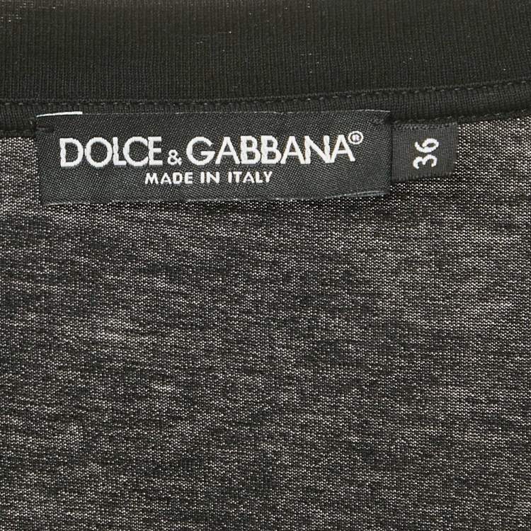 Pre Owned Dolce & Gabbana Black Graffiti Logo Oversized T-Shirt XS 