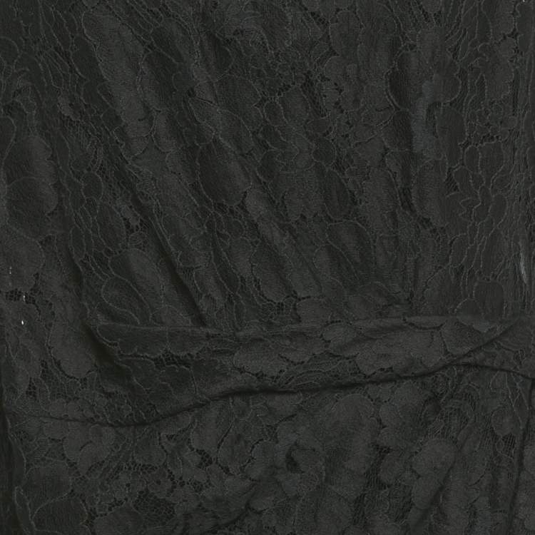 مملوكة مسبقًا  Dolce & Gabbana Black Lace Midi Dress XL