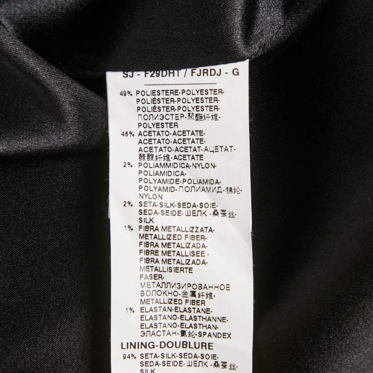 Pre Owned Dolce & Gabbana Black & Leopard Print Trimmed Jacquard Belted Jacket M