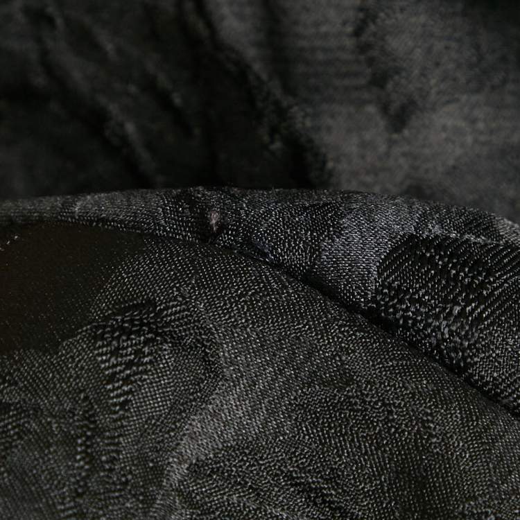 Pre Owned Dolce & Gabbana Black & Leopard Print Trimmed Jacquard Belted Jacket M