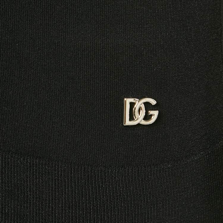 Pre Owned Dolce & Gabbana Black Long Sleeve Stretch Top M