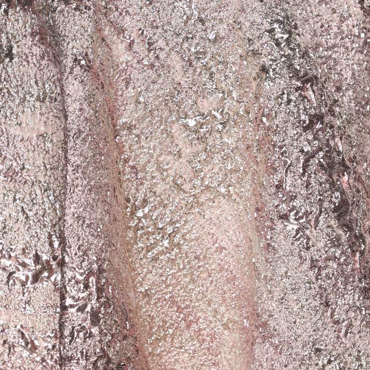 Pre Owned Dolce & Gabbana Metallic Lurex Mini Skirt 