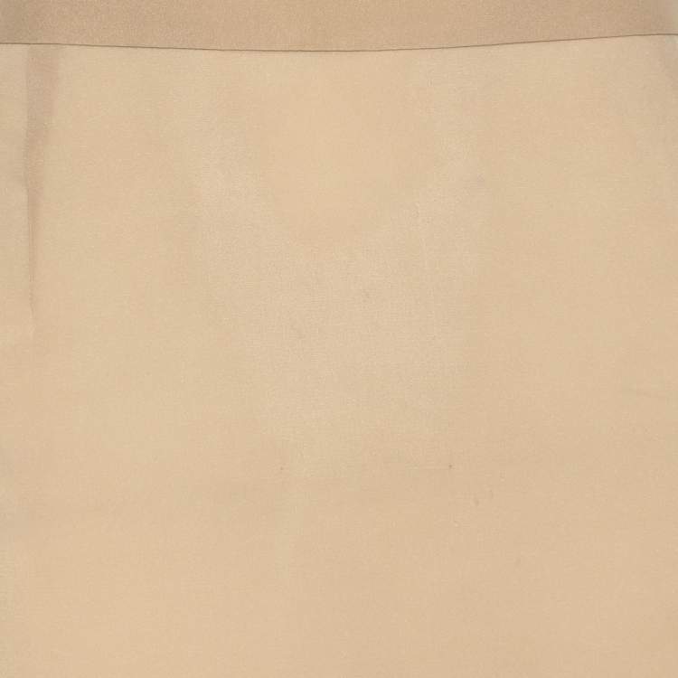 Pre Owned Dolce & Gabbana Beige Chiffon Maxi Skirt M