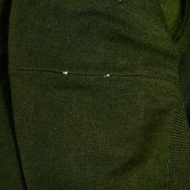 Pre Owned Dolce & Gabbana Olive Green Wool Blend Cardigan M