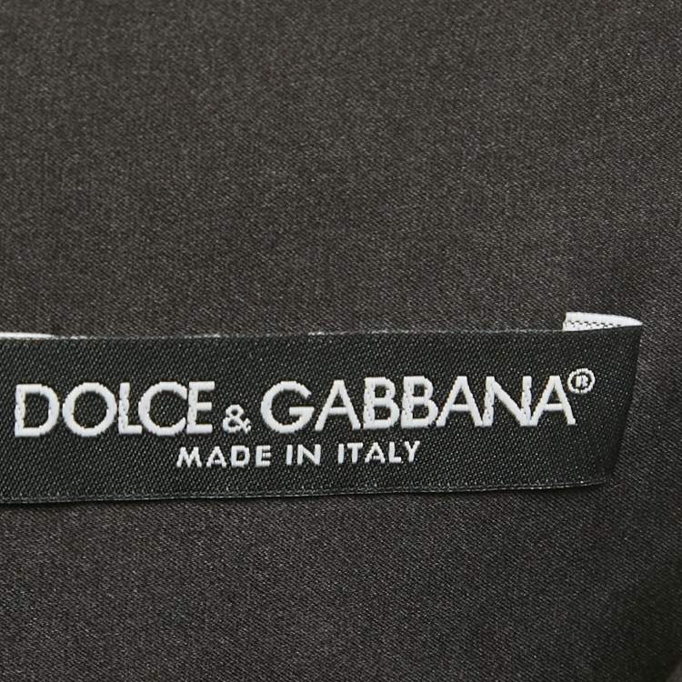 مملوكة مسبقًا Dolce & Gabbana Black Side Trim Jacquard Trousers M