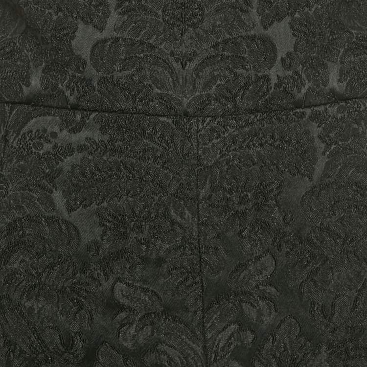 مملوكة مسبقًا Dolce & Gabbana Black Side Trim Jacquard Trousers M