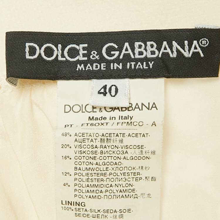 Pre Owned Dolce & Gabbana White Lace Shorts S