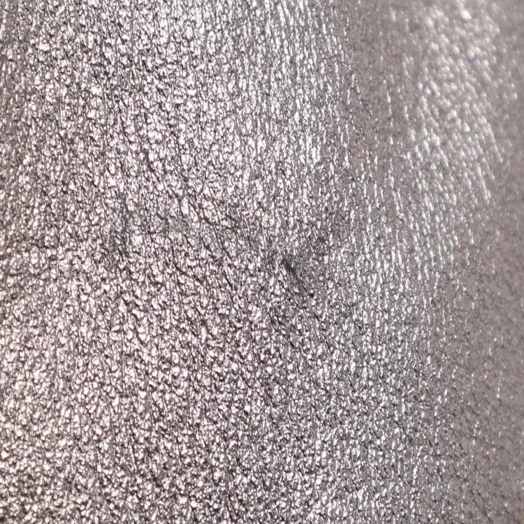 Pre Owned Dolce & Gabbana Metallic Leather and Wool Zip Jacket S