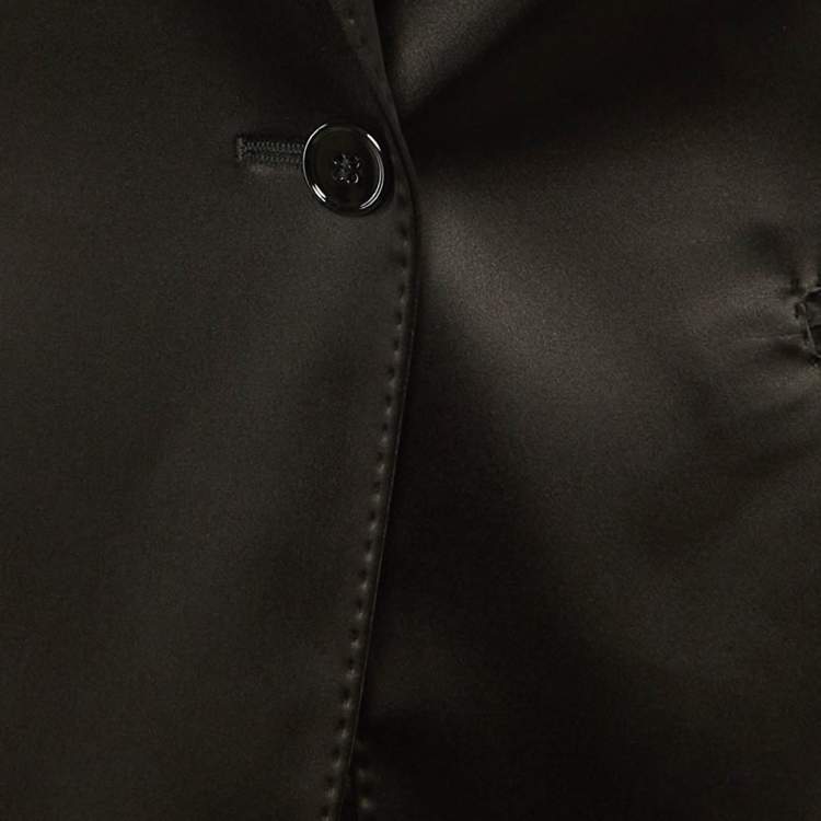 Pre Owned Dolce & Gabbana Black Satin Single Breasted Blazer M