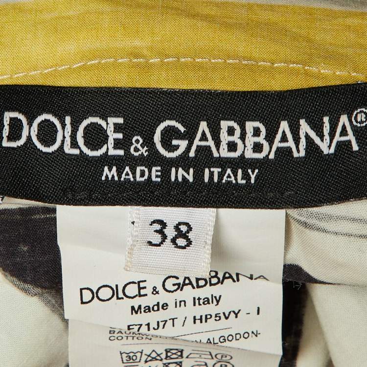 مملوكة مسبقًا Dolce & Gabbana Multicolor Carretto Siciliano Cotton Off-The-Shoulder Top S