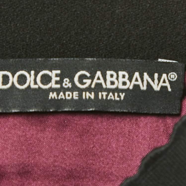 Pre Owned Dolce & Gabbana Purple Crepe Pencil Skirt M