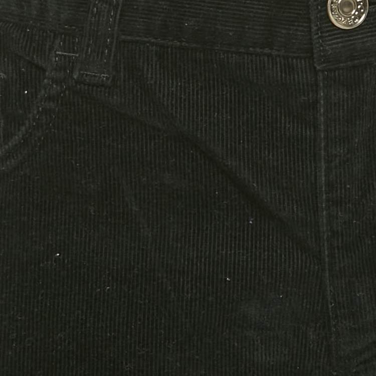 Pre Owned Dolce & Gabbana Black Corduroy Slim Fit Jeans M/Waist 30"
