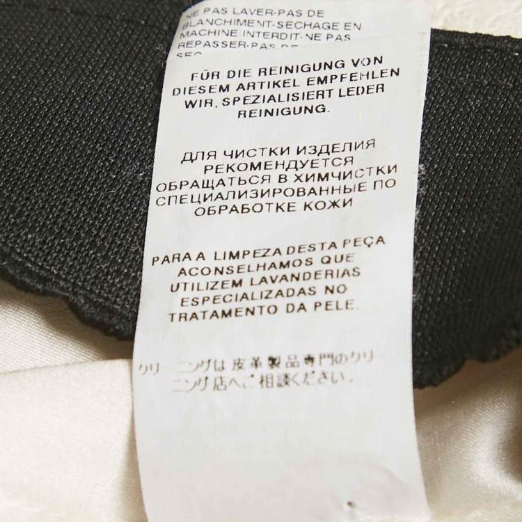 Pre Owned Dolce & Gabbana White Leather Mini Skirt M