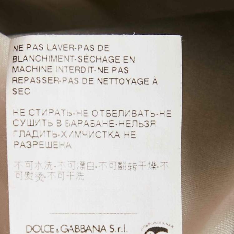 Pre Owned Dolce & Gabbana White Leather Mini Skirt M