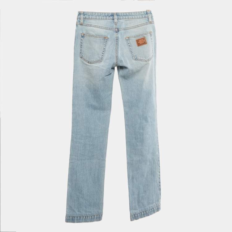 مملوكة مسبقًا Dolce & Gabbana Blue Faded Slim Fit Jeans XS/Waist 26"