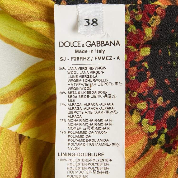 Pre Owned Dolce & Gabbana Black/White Tweed Bejeweled Blazer S