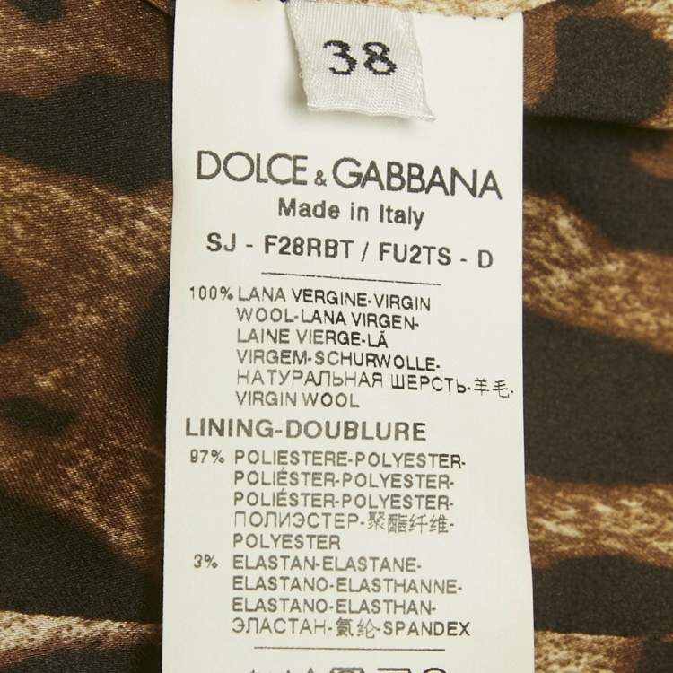 Pre Owned Dolce & Gabbana Red Wool Jacket & Skirt Set S