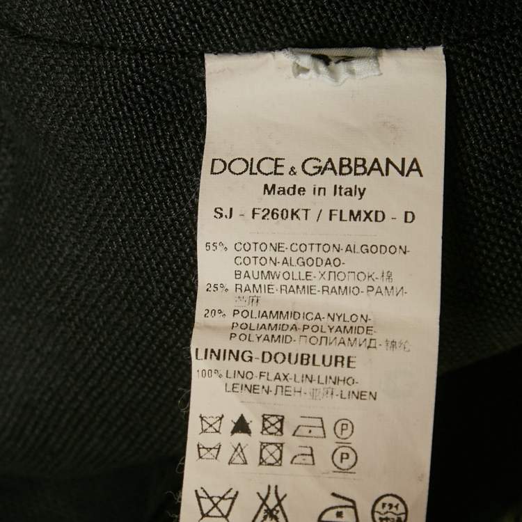 Pre Owned Dolce & Gabbana Black Cord Lace Crop Jacket M