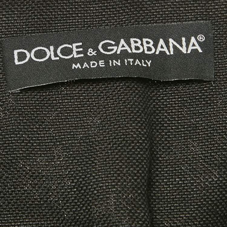 Pre Owned Dolce & Gabbana Black Cord Lace Crop Jacket M