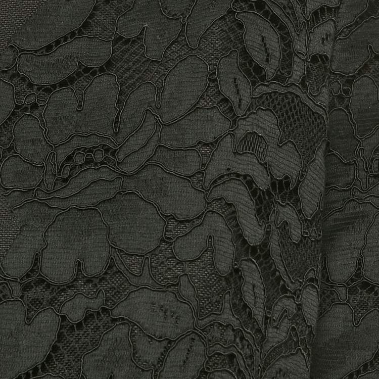 Pre Owned Dolce & Gabbana Black Cord Lace Crop Jacket M