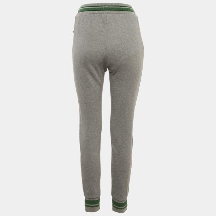 Pre Owned Dolce & Gabbana Grey Cotton DGfamily Joggers S