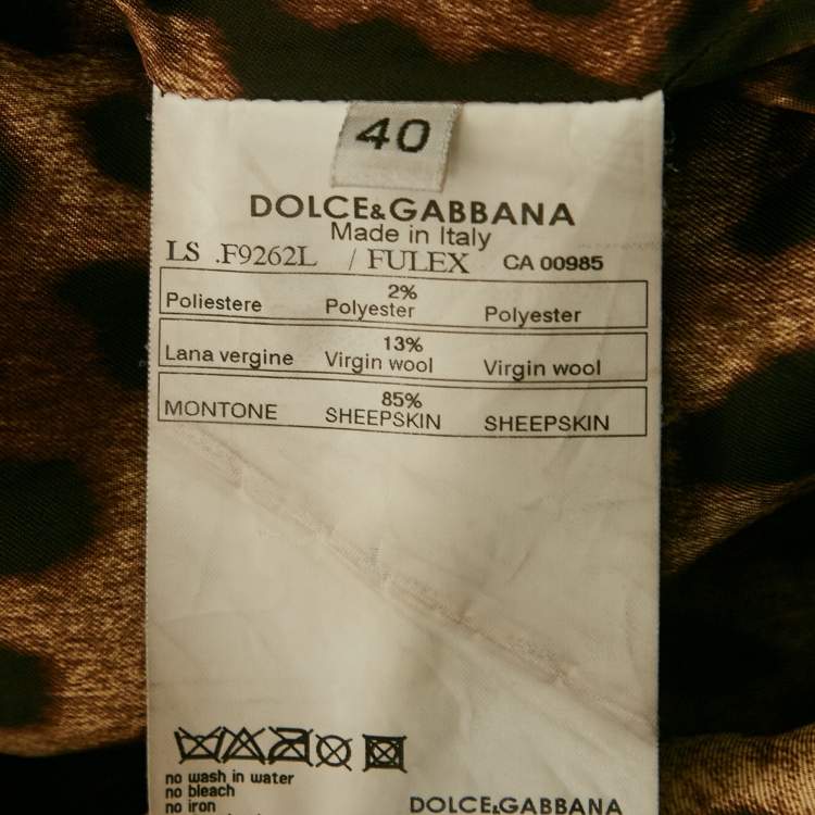 Pre Owned Dolce & Gabbana Black Leather Biker Jacket S