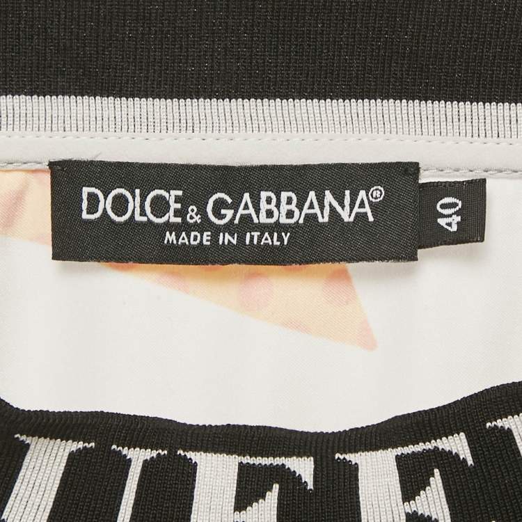 مملوكة مسبقًا Dolce & Gabbana Multicolor Printed Satin Tunic S