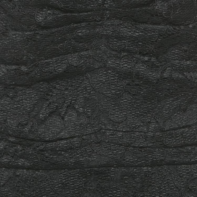 مملوكة مسبقًا Dolce & Gabbana Black Lace Sleeveless Midi Dress L