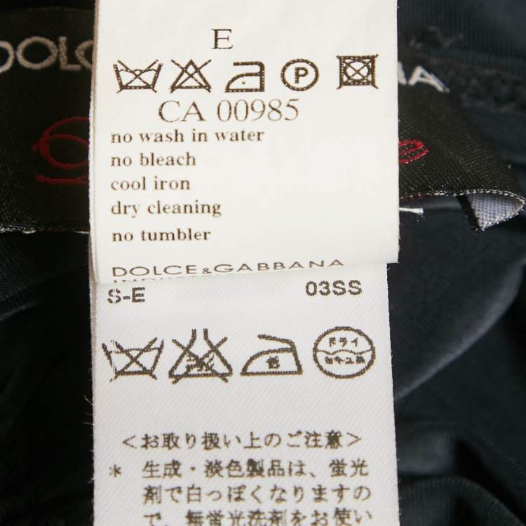 مملوكة مسبقًا Dolce & Gabbana Vintage Black Jersey Ruche Tie-Up Midi Dress S