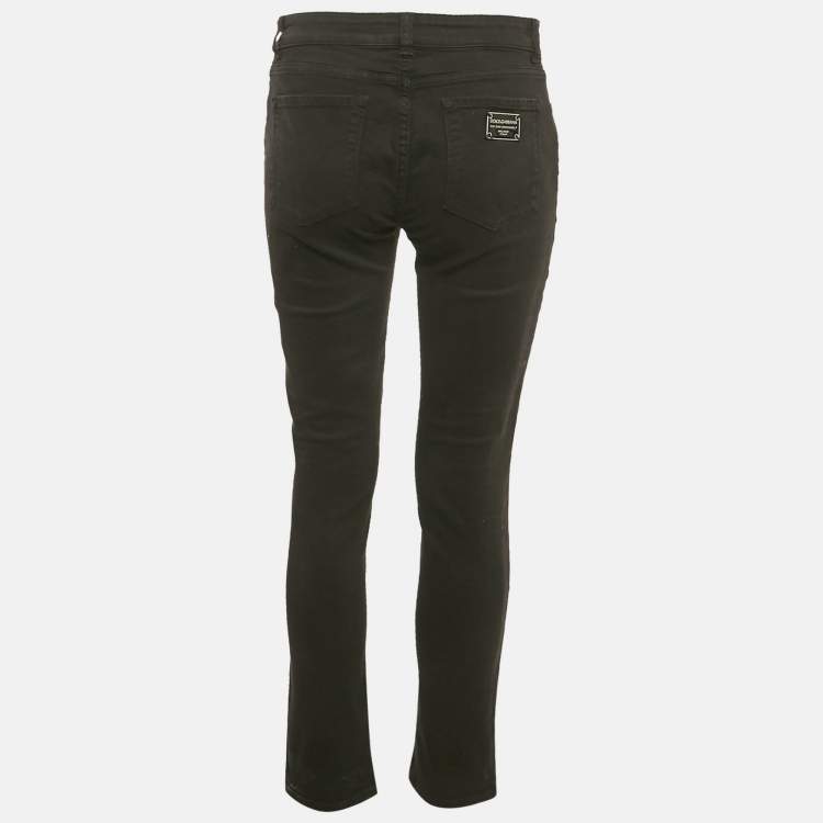 Pre Owned Dolce & Gabbana Black Denim Skinny Jeans M Waist 30" 