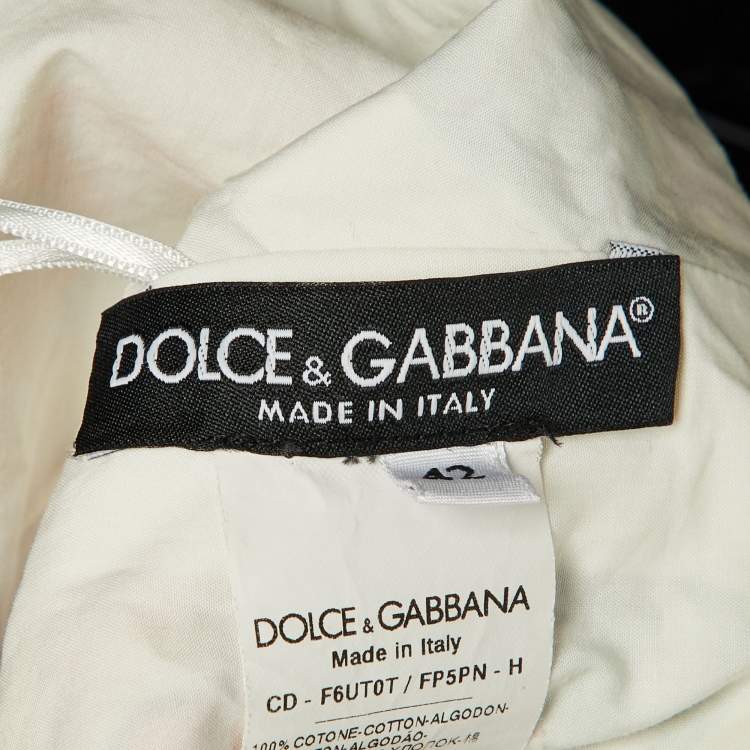 Pre Owned فستان قصير قطني مطبوع كارريتو سيسيليانو متعدد الألوان من دولتشي أند غابانا مقاس متوسط 