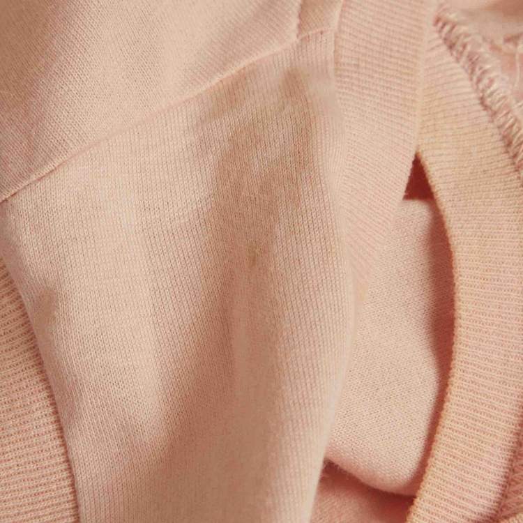 Pre Owned Dolce & Gabbana Pink Floral Embroidered Jersey Tank Top S