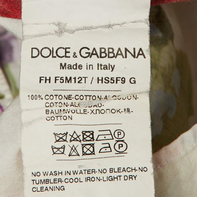 Pre Owned Dolce & Gabbana White Floral Print Cotton Sleeveless Top M